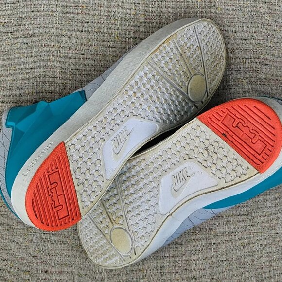 Nike Men Sneaker High Top Gray/Blue Shoes Lace Up Size 11US 45EU - Picture 9 of 12